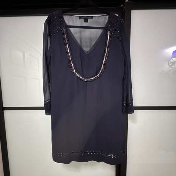 French Connection Evissa shift dress navy size US10 - Picture 4 of 4